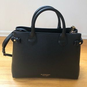 Burberry Medium Banner House Check Leather Tote